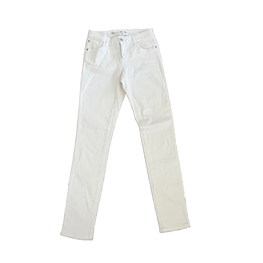 Alice + Olivia Stacey Bendet White Denim Jeans Stretch 2 (28 x 31) Vintage